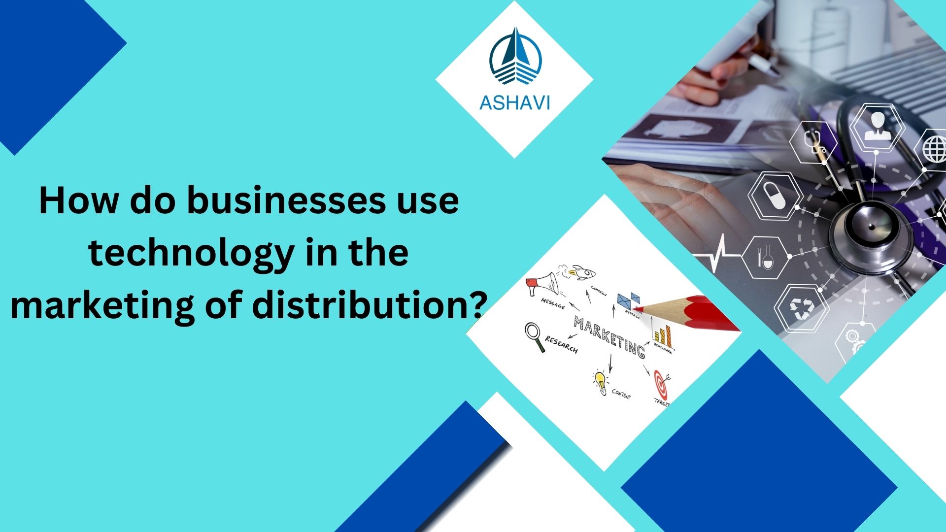 How do businesses use technology in the marketing of distribution?